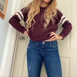 Brandy Melville Striped Sleeve Sweater